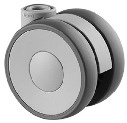 Koło samonastawne średnica kabla 66mm Pojedyncza śruba Tente 180kg wysokość całkowita 68mm