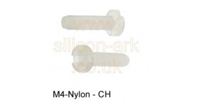 M4 x 16 nylon cheese head machine screw - (50 pack)