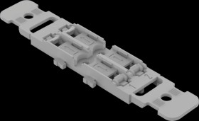 221-2502 Fastening adapter with strain relief, 2-way