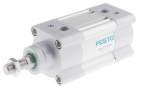 Siłownik pneumatyczny z tłoczyskiem skok: 40mm Festo Ø 63mm dwustronnego działania Action 193.1mm z amortyzacją