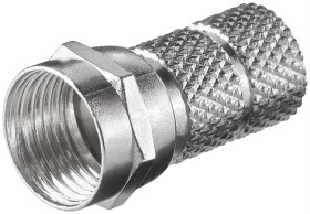 Wtyczka F wkręcana 6,5 mm - Połączenie, materiał obudowy cynk