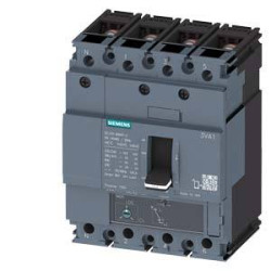 Wyłącznik zasilania Siemens 3VA1110-4FE42-0AA0 Zakres ustawienia (Prąd): 70 - 100 A Maksymalne napięcie przełączania: 69
