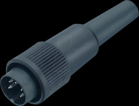 99 0609 00 04 Cable connector bayonet, series 678, 4-pin, unshielded, solder,