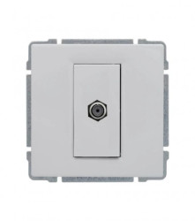 KOS66 Gniazdo antenowe pojedyncze typu F białe 660454