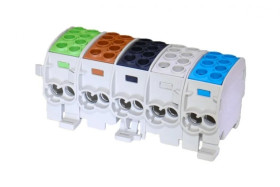 Blok rozdzielczy-odgałęźny Al/Cu SCB 35-5X (80250) SIMBLOCK pięciobiegunowy 35mm2 zie/brą/cza/sza/nie 81507030