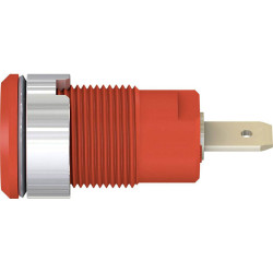 St&#xE4;ubli 233000-22 SLB4-F safety jack socket red &#xD8;4mm rigid 1 pc