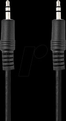 CAGL22000BK100 Nedis Stereo Audio Cable | 3.5 mm Male | 3.5 mm Male | Nickel Pl