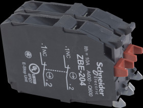 ZBE204 Auxiliary switch, contact block, Harmony XB4 and XB5, 22 mm, 30