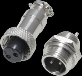 Jack/panel socket, 2 pole, solder connection, straight, GX1202PP