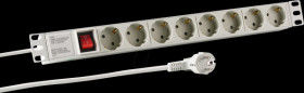 EK631DE.2GR 19" power strip, 1RU, 8-way, gray