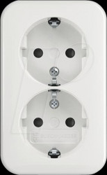 202 EAPB/11W Double socket outlet with earthing contact, increased touch prot