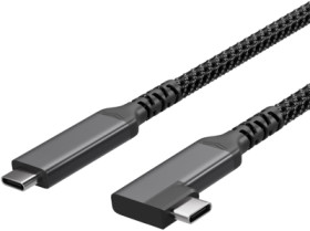 USB 3.2 charging cable, USB plug type C to USB plug type C, 1 m, black/white, FL31-75014