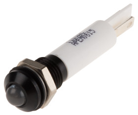 Lampka kontrolna do montażu panelowego 110V ac, biała 8mm LED RS PRO