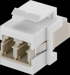 80000 Keystone module LC duplex socket / socket, flush, white