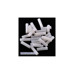 Tulejka dystansowa 4mm / 2.7mm, długość 15mm, nylon, 25 sztuk