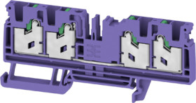 Through terminal block, snap-in, 4.0 mm², 32 A, 8 kV, purple, 3109610000