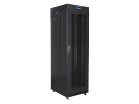 SZAFA INSTALACYJNA RACK STOJĄCA 19 42U 600X800 CZARNA DRZWI PERFOROWANE LCD LANBERG (FLAT PACK)
