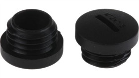 Zaślepka, Czarny M12 X 1.5 Gwintowany, Nylon 66, Zaślepianie, 11.7Mm 15Mm Rs Pro