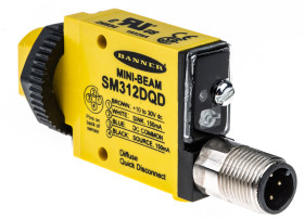 Czujniki fotoelektryczne Typu dyfuzyjnego w obudowie prostokątnej Banner NPN/PNP zakres 380 mm LED