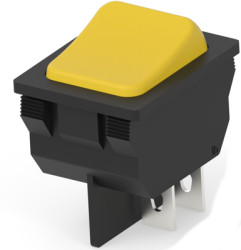 Rocker switch, black, 2 pole, On-Off, off switch, 16 A/125 VAC, unlit, unprinted, 1634201-6