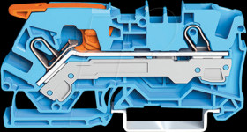 2106-1204 2-conductor through terminal block CAGE CLAMP® 6 mm², blue