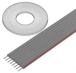 DS1057-08A282R-76.5 Przewód: wstążkowy 1,27mm linka Cu nieekranowany PVC szary