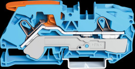 2116-1204 2-wire feed-through terminal, CAGE CLAMP®, 16 mm², blue