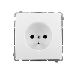 Gniazdo pojedyncze z/u białe BMGZ1.01/11 Kontakt-Simon Basic