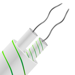 Kabel/przewód termopary K dł. 10m 1/0,2mm -60 → +350 °C Włókno szklane 2-żyłowy Nieekranowany