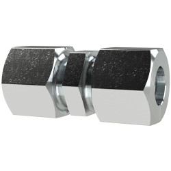 Screw connection, L 32 mm, 100 bar, steel, galvanized, for pipe systems, 112145