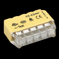 Złączka instalacyjna wciskana 5-przewodowa na drut 0.75-2.5mm2 IEC 300V/24A 10 szt. OR-SZ-8004/5/10