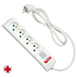 Przedłużacz listwowy FIDO 4x230V, OWY 3x1,5mm2 - 3m z wyłącznikiem