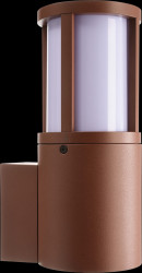 731156 Wall-mounted light, Facado II round opal, 1x E28, rust