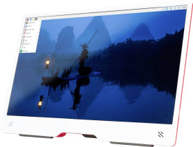 Raspberry Pi® SC0940 Monitor czerwony/biały EEK B (A - G) 39.6 cm (15.6 cal) 1920 x 1080 pxHDMI, USB-C®, jack