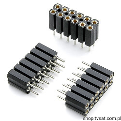 BL-6/12/Z Socket 2 x 6 Pin THT FISCHERELE