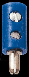 Miniature plug, 2.6 mm, blue