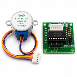 Zestaw silnik krokowy 28BYJ-48 5V z modułem sterownika ULN2003