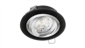 Oprawa Opal Okrągła Ruchoma Czarna Drapana