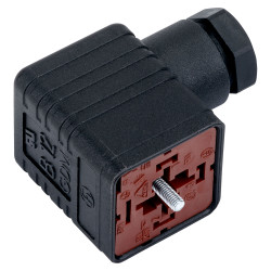 Hirschmann 932 214-100 GDM 3009 735087 J Right-angle Connector Black 3 &#x2B; PE