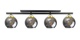 Lampa sufitowa nowoczesna 4xE27 MINOR BLACK/GOLD