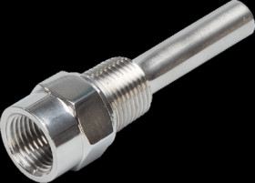 Protective tube, 16 bar/1.6 MPa, 1/2&quot; NPT, 1/2&quot; NPT, L 72 mm for temperature sensors EL=100 mm, UT0009