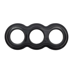 Ramka potrójna okrągła typu ósemka ceramiczna czarna Ceramic Loft