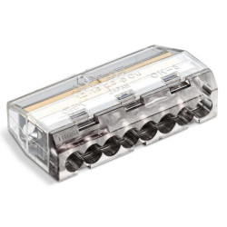 Szybkozłączka SCP8 IDEALNA wtykowa do drutów i wielodrutów 8-torowa 4mm² 24A 450V 88000007S /50szt./