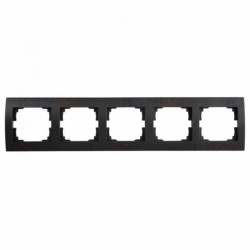 Kanlux Mowion LOGI 02-1500-042 czarny mat, ramka pięciokrotna pozioma