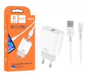 LAD.SIEC.USB 3,6A 18W + KAB.USB C