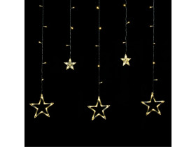 Kurtyna - gwiazdy - ciepłe białe, 230V