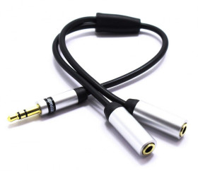 ADAPTER ROZDZIELACZ WTYK AUX 3,5 2X GNIAZDO JACK 3.5 VITALCO