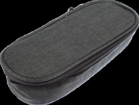 K-56303 Pencil case, oval, dark grey
