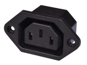 Gniazdo zasilnia elektryczne żeńskie IEC IEC320 montażowe 10A 250V AC