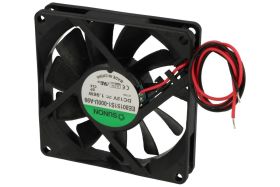 Wentylator; EE80151S1-000U-A99; 80x80x15mm; ślizgowe; 12V; DC; 1,96W; 62,86m3/h; 34,7dB; 0,16A; 3000RPM; 2 przewody; Sunon; RoHS
